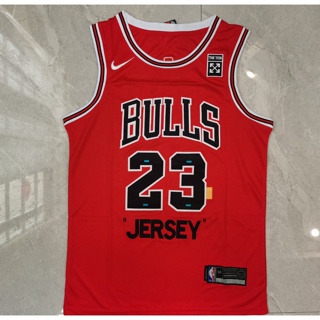 Chicago Bulls NO . ไม่ซ้ําใคร สําหรับผู้ชาย เสื้อกีฬาบาสเก็ตบอล ปักลาย Michael 23 [NBA jersey] สีแดง สไตล์คลาสสิก 273267