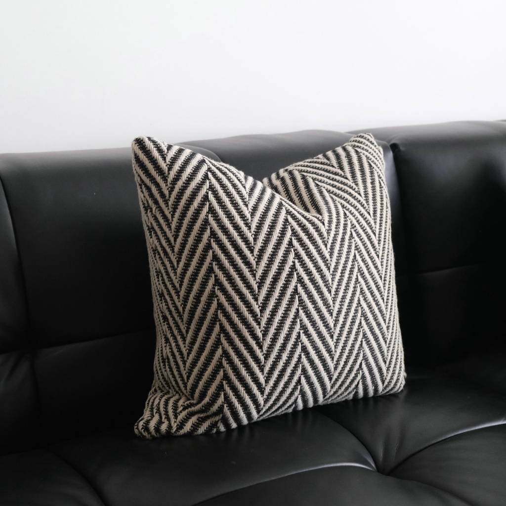 [Yun Chao Home Textiles] Nordic Minimalist Herringbone รูปแบบปลอกหมอนหมอนโซฟาเบาะพนักพิงพักกลางวันหมอนรถ