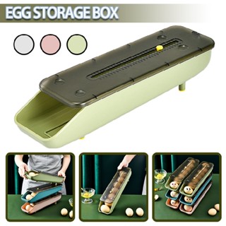 New Safe Sliding Egg Box Household Egg Storage Box Kitchen Refrigerator Egg Tray