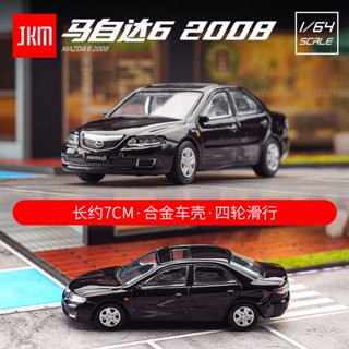 JKM 1: 64 Mazda 6 สีเงิน สีแดง สีดํา สีม่วง ของเล่นสําหรับเด็กผู้ชาย โมเดลรถยนต์