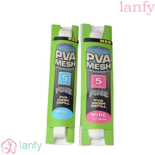 Lanfy กระเป๋าตาข่ายละลายน้ําได้ PVA สีขาว 5 เมตร อุปกรณ์เสริม สําหรับตกปลา