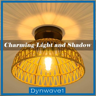 [Dynwave1] โคมไฟหวายสานมือ สําหรับห้องนอน ร้านอาหาร