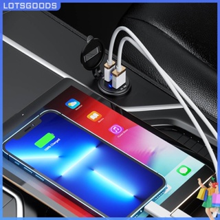 ★ Lotsgoods.th ★【พร้อมส่ง】อะแดปเตอร์ซ็อกเก็ตชาร์จ Usb 45W PD&amp;QC3.0 พอร์ต USB คู่ กันน้ํา