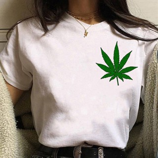 เสื้อยืด พิมพ์ลายอนิเมะ Bong Weed สไตล์สตรีท สําหรับผู้หญิง