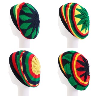 ใหม่ หมวกบีนนี่ ผ้าวูล ลายหัวกะโหลก Marley Reggae สีรุ้ง สไตล์ฮิปฮอป หลากสีสัน แฟชั่นสําหรับผู้หญิง