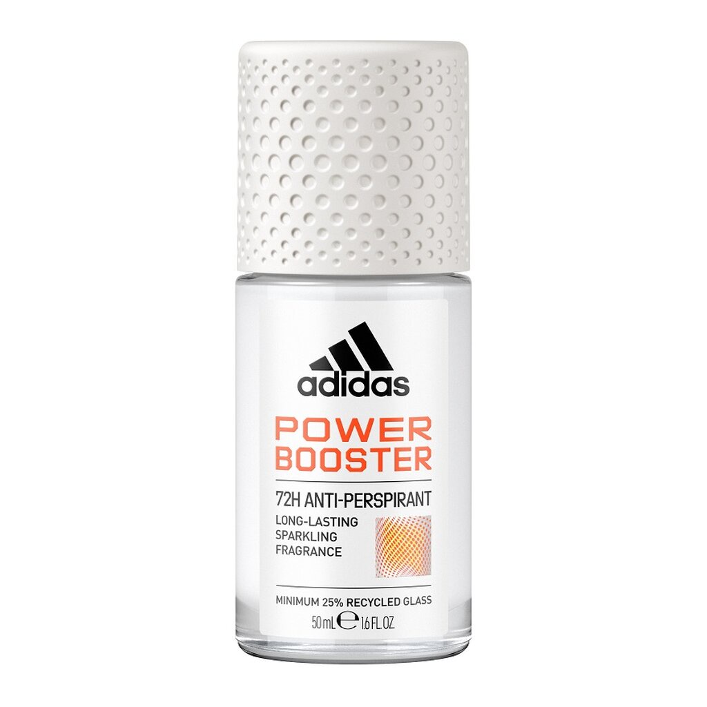 Adidas อาดิดาส โรลออน พาวเวอร์ บูสเตอร์ สำหรับผู้หญิง 50 มล. โรลออนระงับกลิ่นกาย ผู้หญิง