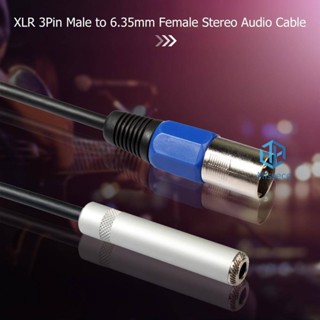 อุปกรณ์เชื่อมต่อเสียงสเตอริโอ โลหะผสมสังกะสี XLR 3Pin Male to 6.35 มม. Female 0.3 เมตร