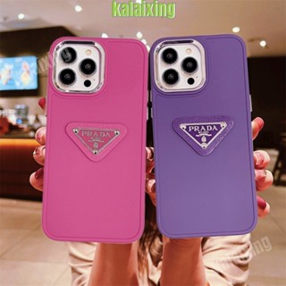 PRADA เคสซิลิโคน ลายแพรด้า 3D สําหรับ iPhone 14 Pro Max 13 Pro 12 11Pro X XR Xs Max 7 8Plus