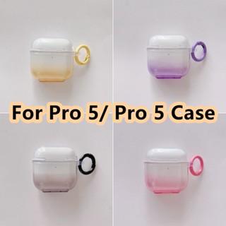 【จ่ายตรง】เคสหูฟัง แบบนิ่ม ไล่โทนสี เรียบง่าย สําหรับ Pro 5 Pro 5 Mini