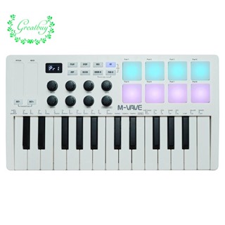 M-vave Midi คีย์บอร์ด Midi แบบพกพา Arranger Rgb Pad Mini USB Midi Controller คีย์บอร์ด