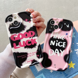 Fine Hole Casing for iPhone 14 Pro Max 13 12 11 ProMax X XS XR 7 8 6 6S Plus SE 2020 New Cream Edge Leopard Print Love Butterfly Lucky Anti-fall Soft Phone Case 1STN 01