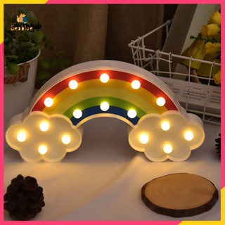 Hyq โคมไฟนีออน LED รูปสายรุ้ง 3D พร้อมรูแขวน สําหรับตกแต่งห้องนอน
