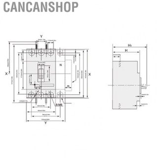 Cancanshop MCCB  Circuit Breaker 2P Flame Retardant Easy Installation for Safety