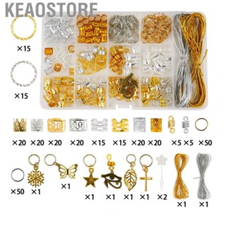 Keaostore Dreadlocks Jewelry  Gold Silver Thread Hair Beader Clips Decorations for Parties