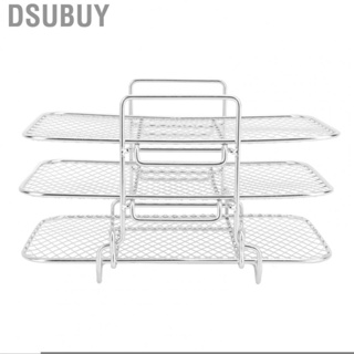 Dsubuy 3 Layer Fryer Rack Stainless Steel Stackable Grill Tier Baking