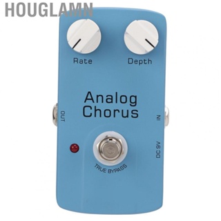 Houglamn Analog Chorus Effect Pedal Circuit Effects Metal 12mA with Speed Depth Knobs for Electric Guitar Guitarist