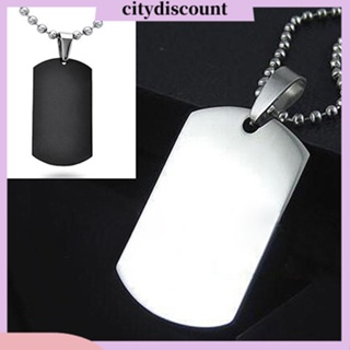 &lt;citydiscount&gt; สร้อยคอสเตนเลส 316L ทรงสี่เหลี่ยมผืนผ้า สไตล์พังก์ แฟชั่นสําหรับผู้ชาย และผู้หญิง