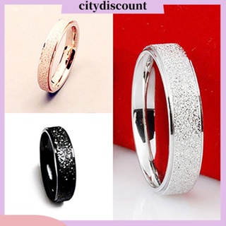 &lt;citydiscount&gt; แหวนสเตนเลส เนื้อแมตต์ ของขวัญคู่รัก สําหรับผู้ชาย ผู้หญิง งานแต่งงาน