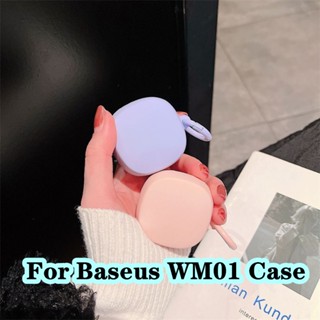 【ส่วนลด】เคสหูฟัง แบบนิ่ม สีพื้น สําหรับ Baseus WM01 WM01