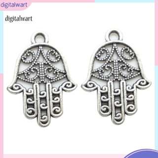 ดิจิตอล| 10 ชิ้น โบราณ Hamsa มือของ Fatima โชคดี สร้อยคอ สร้อยข้อเท้า DIY อุปกรณ์เครื่องประดับ