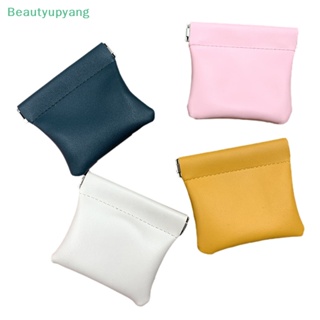 [Beautyupyang] กระเป๋าสตางค์ ใบสั้น หนัง PU ขนาดเล็ก ใส่เหรียญ บัตรได้