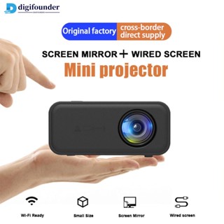 Digifounder YT300 โปรเจคเตอร์ LED ขนาดเล็ก รองรับ Miracast Airplay I7U9