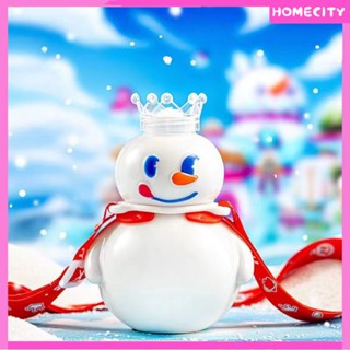 [พร้อม] Honey Snow Ice City Snowman King กระติกน้ำพร้อมเชือกแบบพกพาฤดูร้อนเด็กถ้วยชานมความจุขนาดใหญ่