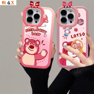 เคสโทรศัพท์มือถือ กันกระแทก ลาย Strawberry Bear Lotso Monster สําหรับ OPPO A16 A77s A57 A17 A17K A15 A95 A96 A12 A54 A55 A16K A5s A3s A76 A74 A16E A7 A53 A52 A31 A5 A9 Reno 5F