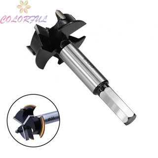 【COLORFUL】Drill Bit Carbide Tipped Hinged Limit Three Edges Woodworking Tool 3 Flute