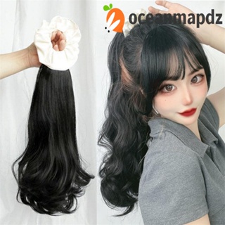 OCEANMAPDZ วิกผมหางม้าสังเคราะห์ สีดํา ทนความร้อน