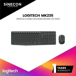 Logitech ชุดคีย์บอร์ดและเมาส์ไร้สาย MK235 Wireless Combo Keyboard and Mouse- Black TH