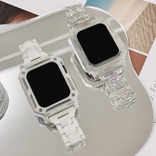 สายนาฬิกาข้อมือเรซิ่น ป้องกันชน สําหรับ Apple Watch 38 40 41 42 44 45 มม. IWatch Serie 8 7 6 5 4 SE