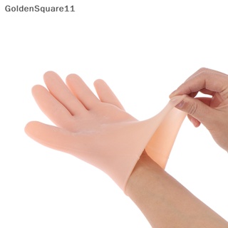 Goldensquare ถุงมือซิลิโคนเจล ให้ความชุ่มชื้น ใช้ซ้ําได้ สําหรับสปา ดูแลมือแตก 1 คู่