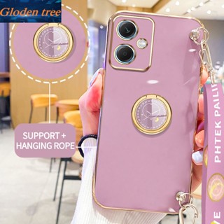 เคสโทรศัพท์มือถือ ลายต้นไม้ Gloden พร้อมขาตั้ง และสายคล้อง สําหรับ Xiaomi Redmi Note 12 Pro Plus 4G 5G Note 12 Pro+ Note 12 POCO X5 5G