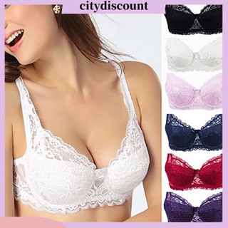 &lt;citydiscount&gt; บราเซียร์ ดันทรง คอวีลึก แต่งลูกไม้ เซ็กซี่ สําหรับผู้หญิง ใส่ได้ทุกวัน