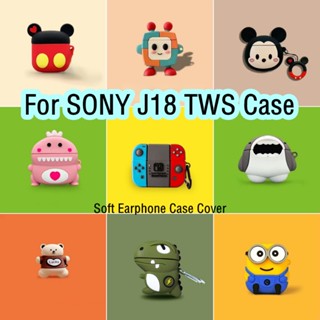 【พร้อมส่ง】เคสหูฟัง แบบนิ่ม ลายการ์ตูน สําหรับ SONY J18 TWS SONY J18 TWS