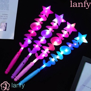 LANFY ไม้กายสิทธิ์เรืองแสง มีไฟ Led ของเล่นกลางแจ้ง สําหรับเด็ก