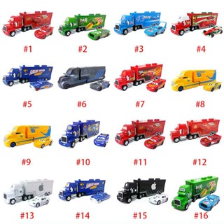 โมเดลรถยนต์ Disney Pixar cars 2 3 Lightning McQueen Mater Mack trucks and cars FZOH 2 ชิ้น