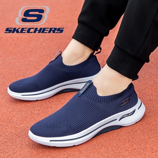 3 สี! Skechers_ Go Run Archfit รองเท้าผ้าใบลําลอง กันลื่น น้ําหนักเบา เหมาะกับการวิ่งจ๊อกกิ้ง กลางแจ้ง สําหรับผู้ชาย