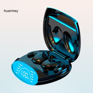 Huarmey หูฟังไร้สายบลูทูธ 5.2 หน้าจอดิจิทัล LED ลดเสียงรบกวน ความเที่ยงตรงสูง สําหรับวิ่ง เล่นกีฬา