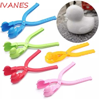 IVANES แม่พิมพ์ทําลูกบอลหิมะ แบบพกพา สุ่มสี ของเล่นสําหรับเด็ก