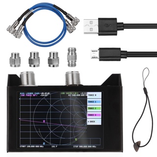 เครื่องวิเคราะห์เครือข่ายเวกเตอร์ หน้าจอสัมผัส 4.0 นิ้ว 3G SAA-2N HF VHF พร้อมเสาอากาศเหล็ก