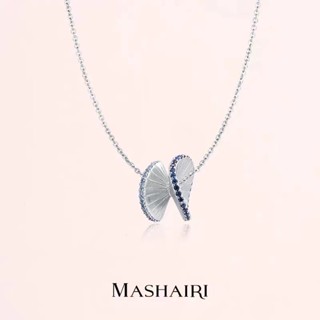 (($ยอดนิยม $) Mashairi สร้อยคอเงิน 925 จี้แหวน รูปดาว เรียบง่าย