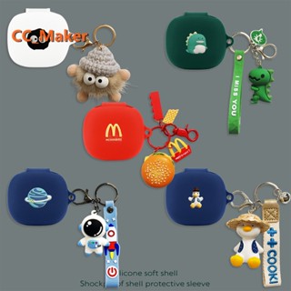 For JBL Live Flex Protective Case Cute Piggy Cartoon Burger Keychain Pendant JBL Live Flex Silicone Soft Case Shockproof Case Protective Case Plush Briquette Creative Astronaut JBL Live Pro+ / JBL Wave Flex Cover Soft Case Cute Pendant