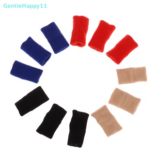 Gentlehappy ปลอกสวมนิ้วมือ แบบยืดหยุ่น สําหรับเล่นกีฬาบาสเก็ตบอล 10 ชิ้น