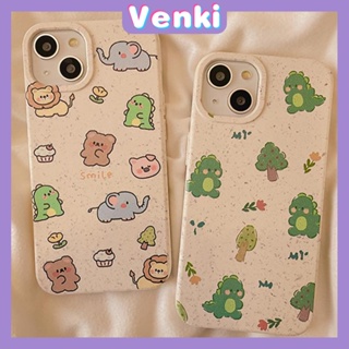 Venki - เข้ากันได้สำหรับ เคส iphone 11 เคสไอโฟน เคสไอโฟน11  เคสย่อยสลายได้เป็นมิตรกับสิ่งแวดล้อม Straw Case เรียบ ป้องกันไดโนเสาร์น่ารักสีขาว Compatible with iPhone 14 Pro max 13 Pro max 12 Pro Max 11 xr xs max 7 8 Plus