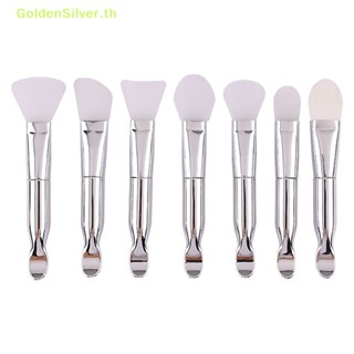 Goldensilver แปรงซิลิโคนสองหัว พร้อมช้อนขุดขน 1 ชิ้น TH