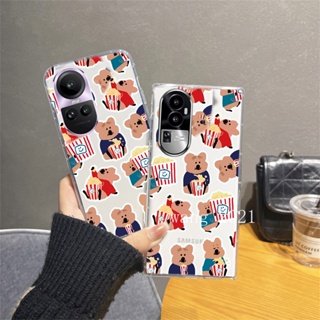 พร้อมส่ง ใหม่ เคสโทรศัพท์มือถือ ซิลิโคนนิ่ม ใส บางมาก ลายการ์ตูนหมี สําหรับ OPPO Reno10 Pro+ Plus 5G Reno 10 Reno10Pro+ OPPO A78 4G 2023