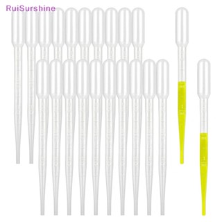 Ruisurshine ใหม่ ปิเปตพลาสติก แบบใช้แล้วทิ้ง 1 2 3 5 มล. 100 ชิ้น