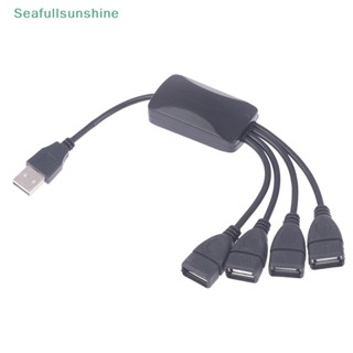 Seaf&gt; 4 In 1 ฮับแยกสายชาร์จ USB 2.0 สําหรับคอมพิวเตอร์